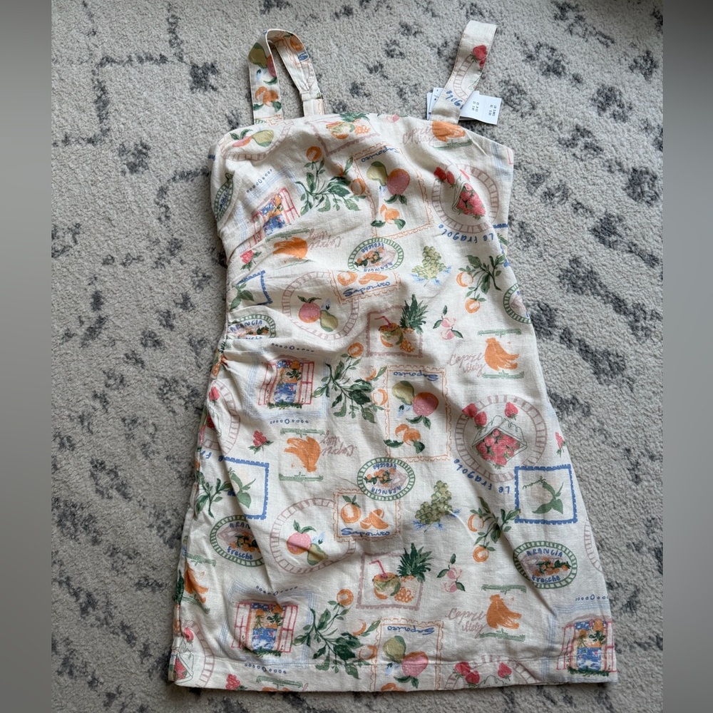Abercrombie & Fitch Linen blend Wide strap mini dress- NWT